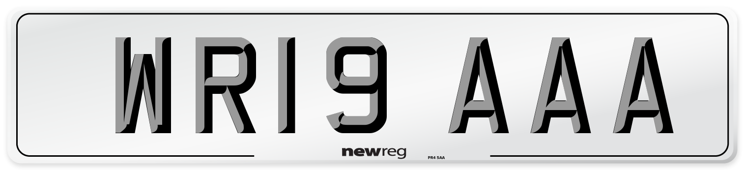 WR19 AAA Number Plate from New Reg